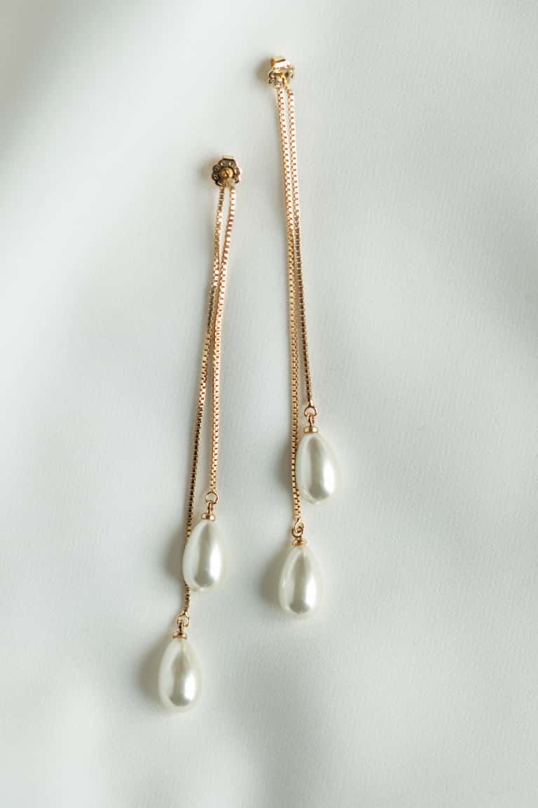 Georgia Double Pearl Drop Earring by Jenny Yoo
