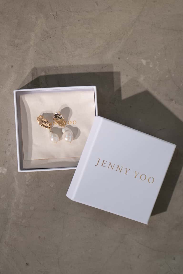 Galilea Gold Pearl Earring by Jenny Yoo