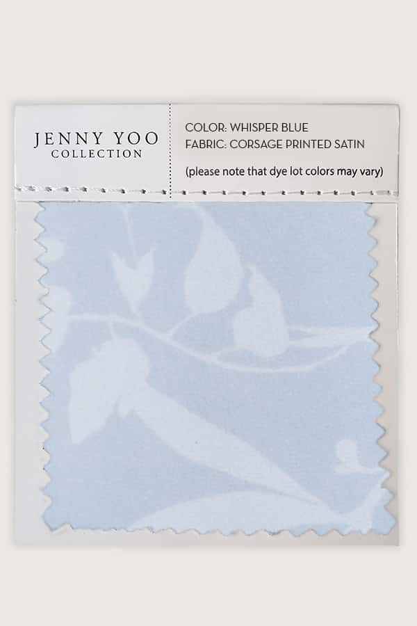 Corsage Printed Satin Swatch Card by Jenny Yoo