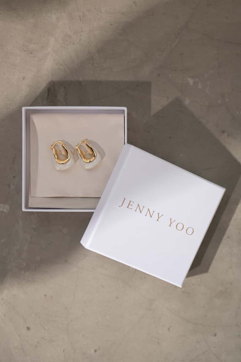 Rana Gold Resin Earring by Jenny Yoo
