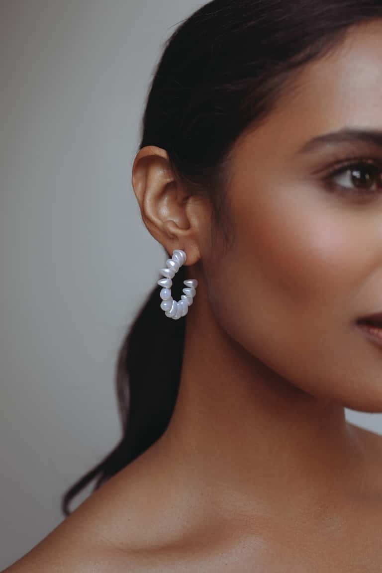 Monaco Pearl Hoop Earring by Jenny Yoo