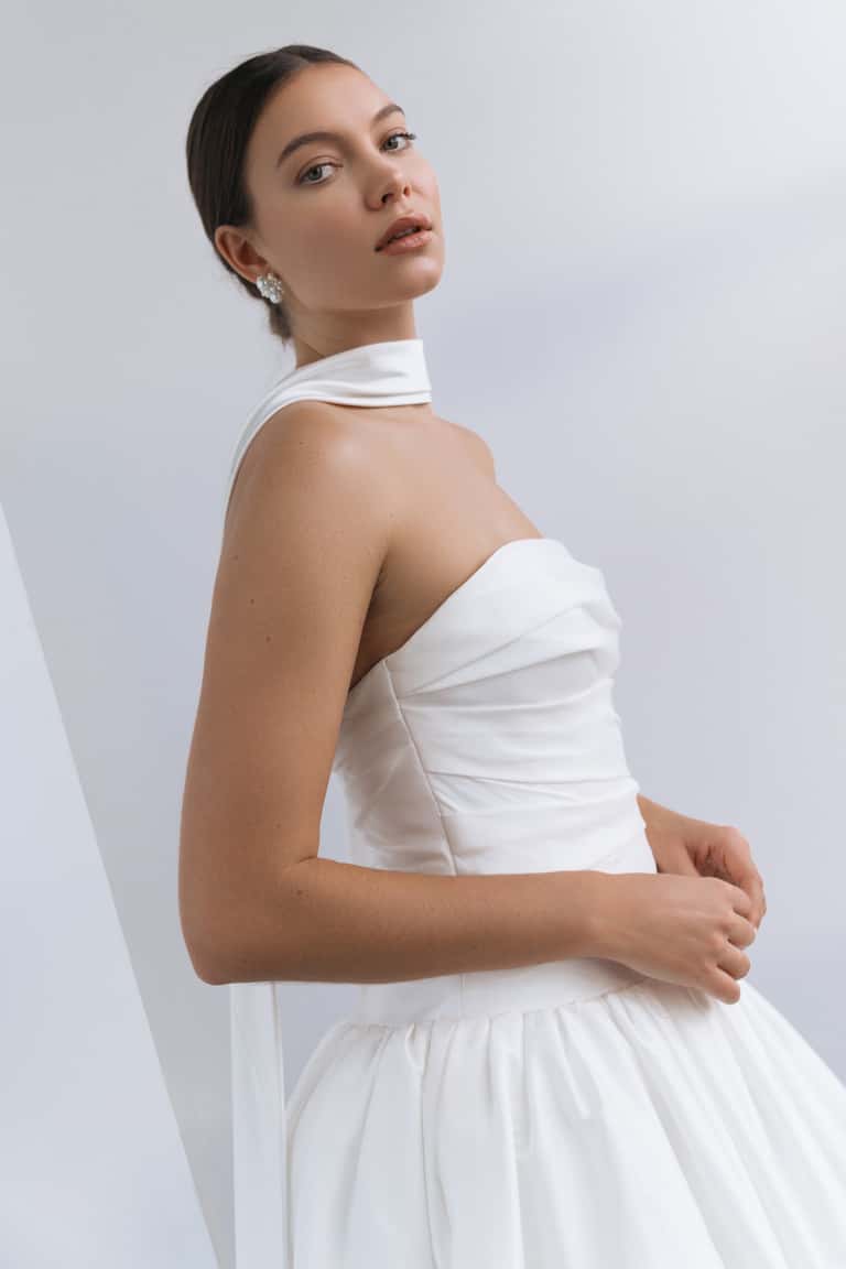 Satin Bridal Scarf by Jenny Yoo