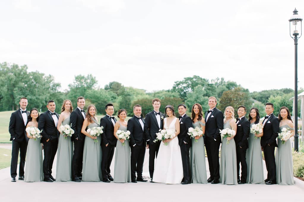 Real Bridesmaids in Moss Luxe Chiffon