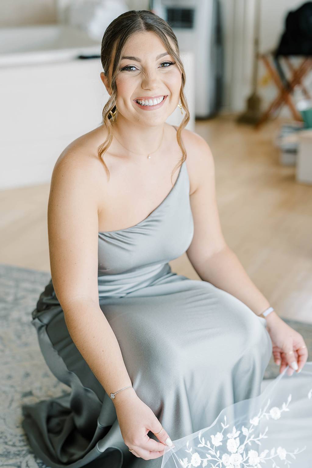 Mix and Match Moss Luxe Satin Bridesmaid Dresses