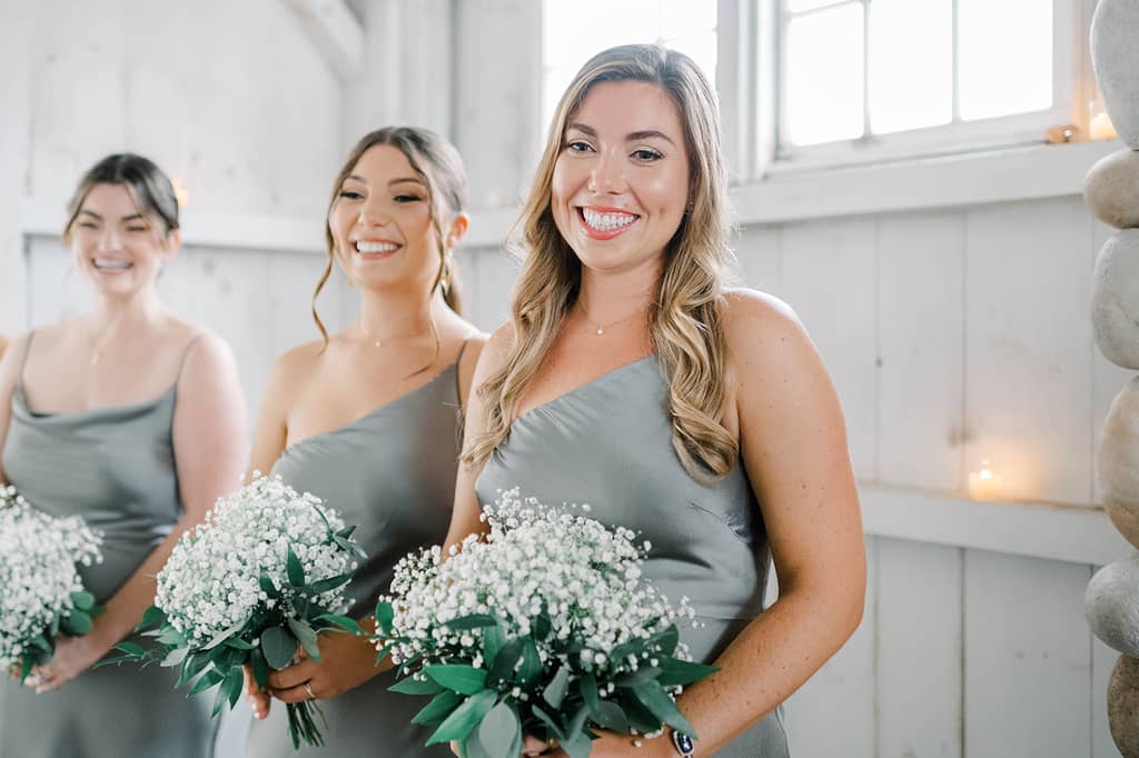 Mix and Match Moss Luxe Satin Bridesmaid Dresses