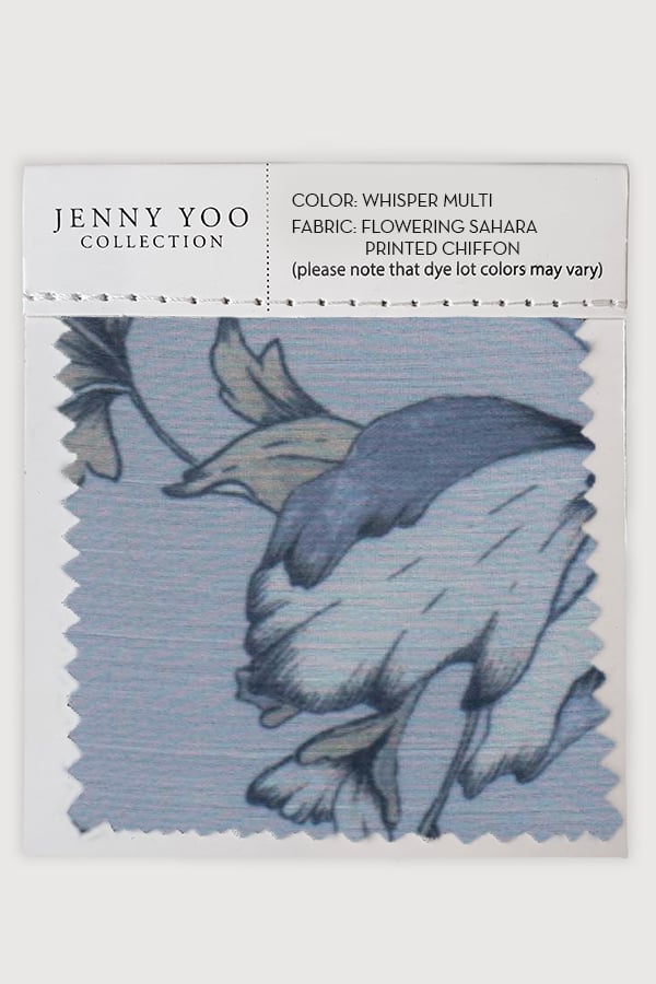 Printed Yoryu Chiffon Swatch Card by Jenny Yoo