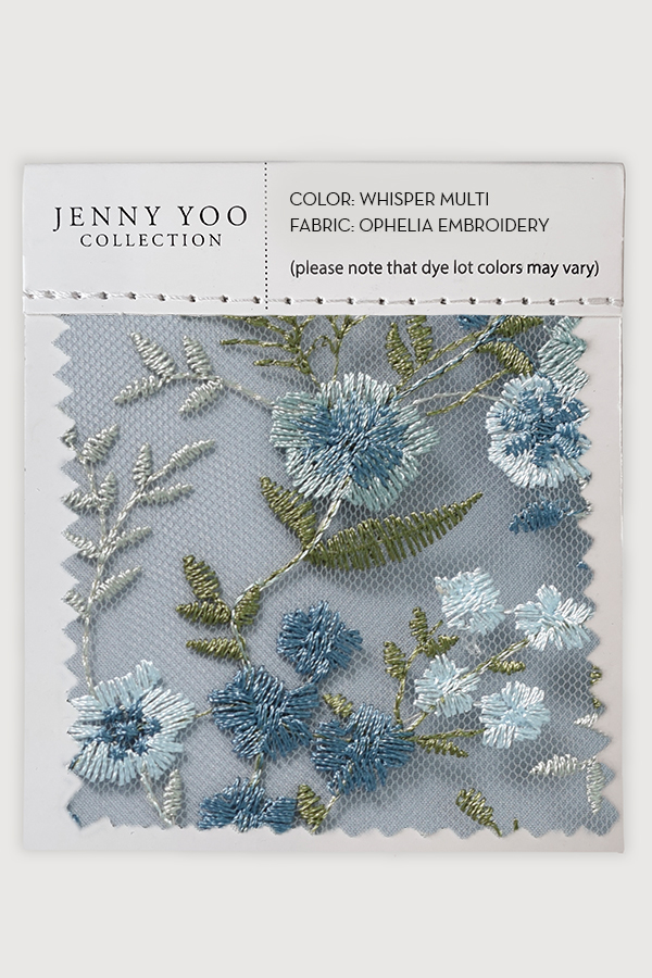 Ophelia Embroidered Tulle Swatch Card by Jenny Yoo
