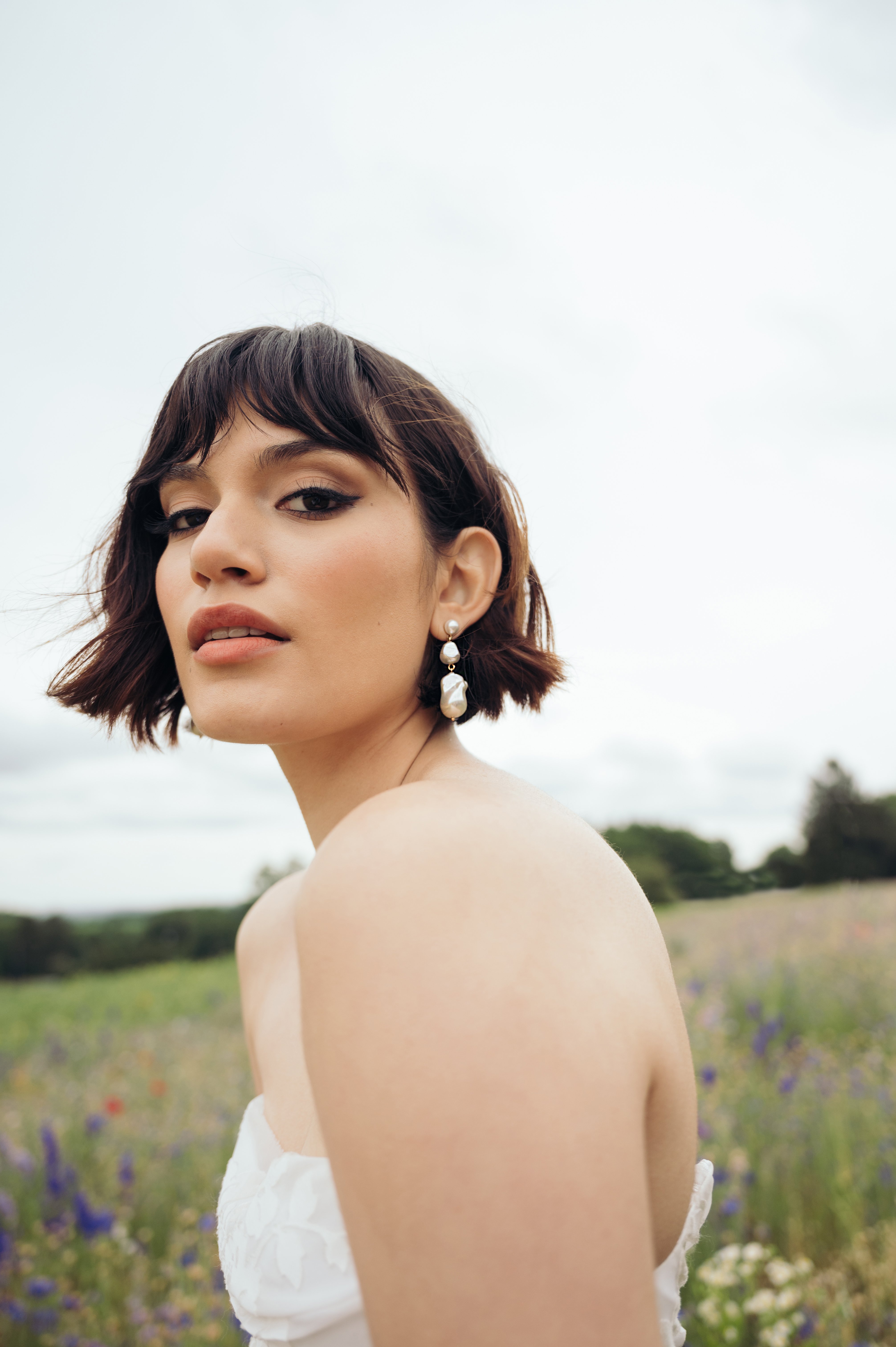 Juniper Pearl Drop Earring by Jenny Yoo