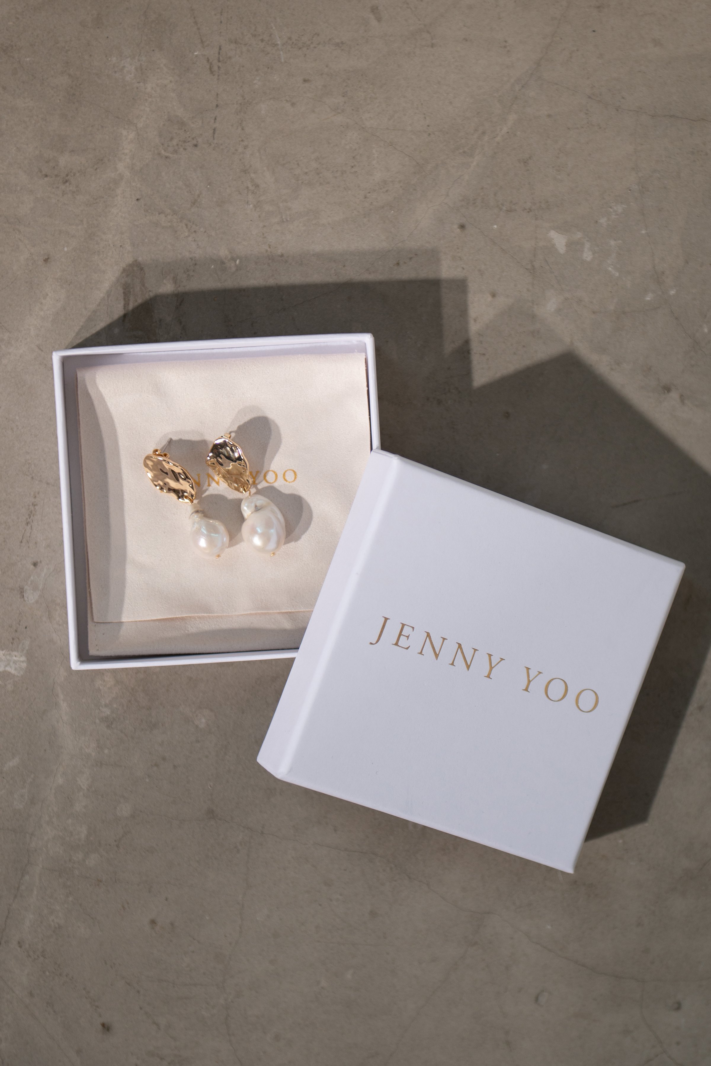 Galilea Gold Pearl Earring by Jenny Yoo