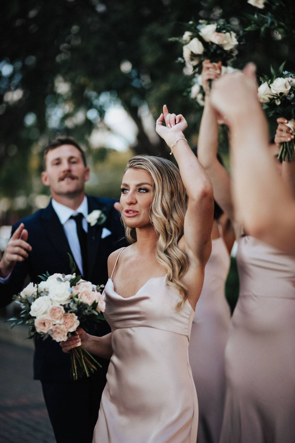 Bridesmaid Dresses in Prosecco Satin, image size:1024x1536