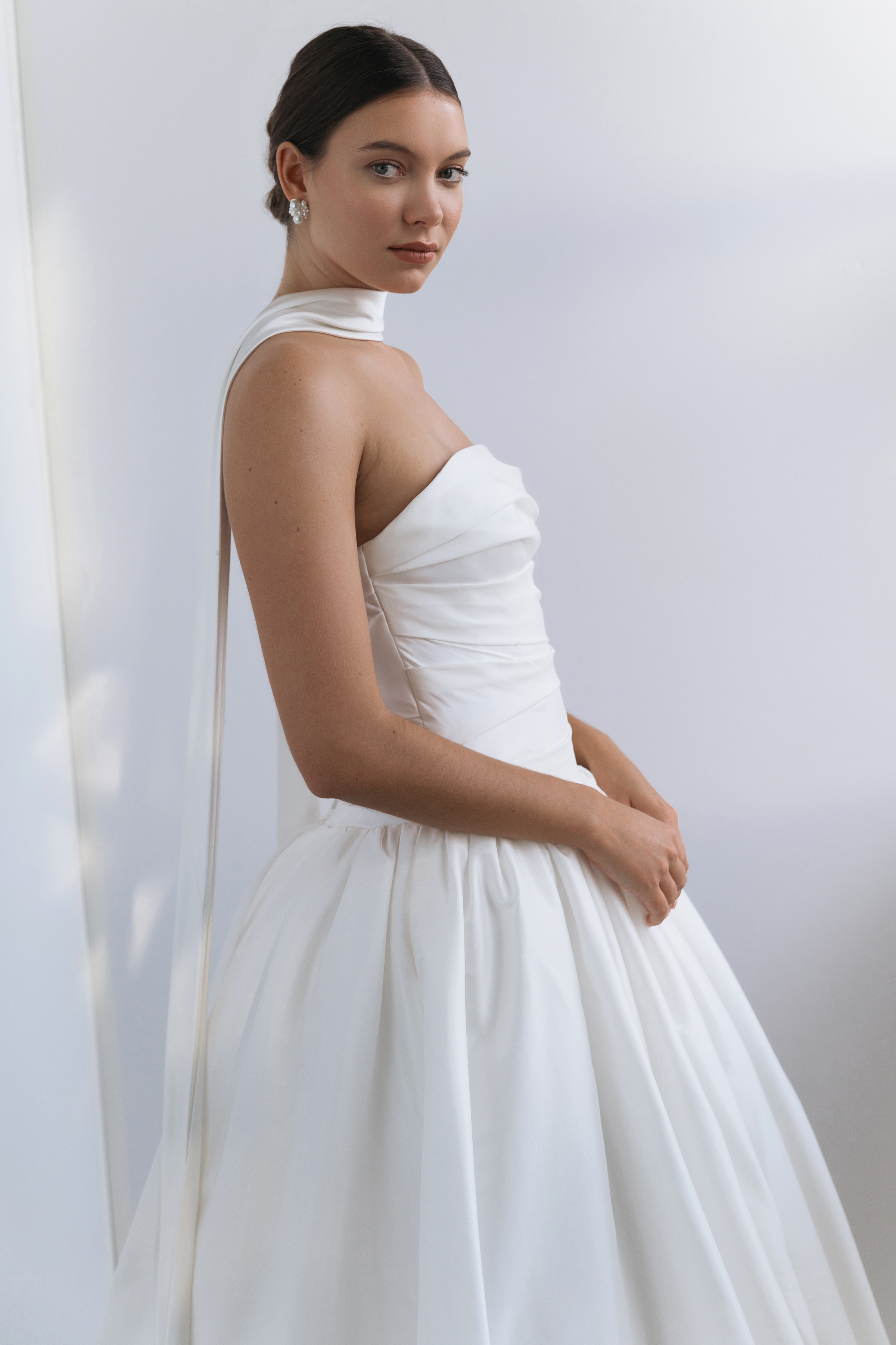 Satin Bridal Scarf by Jenny Yoo