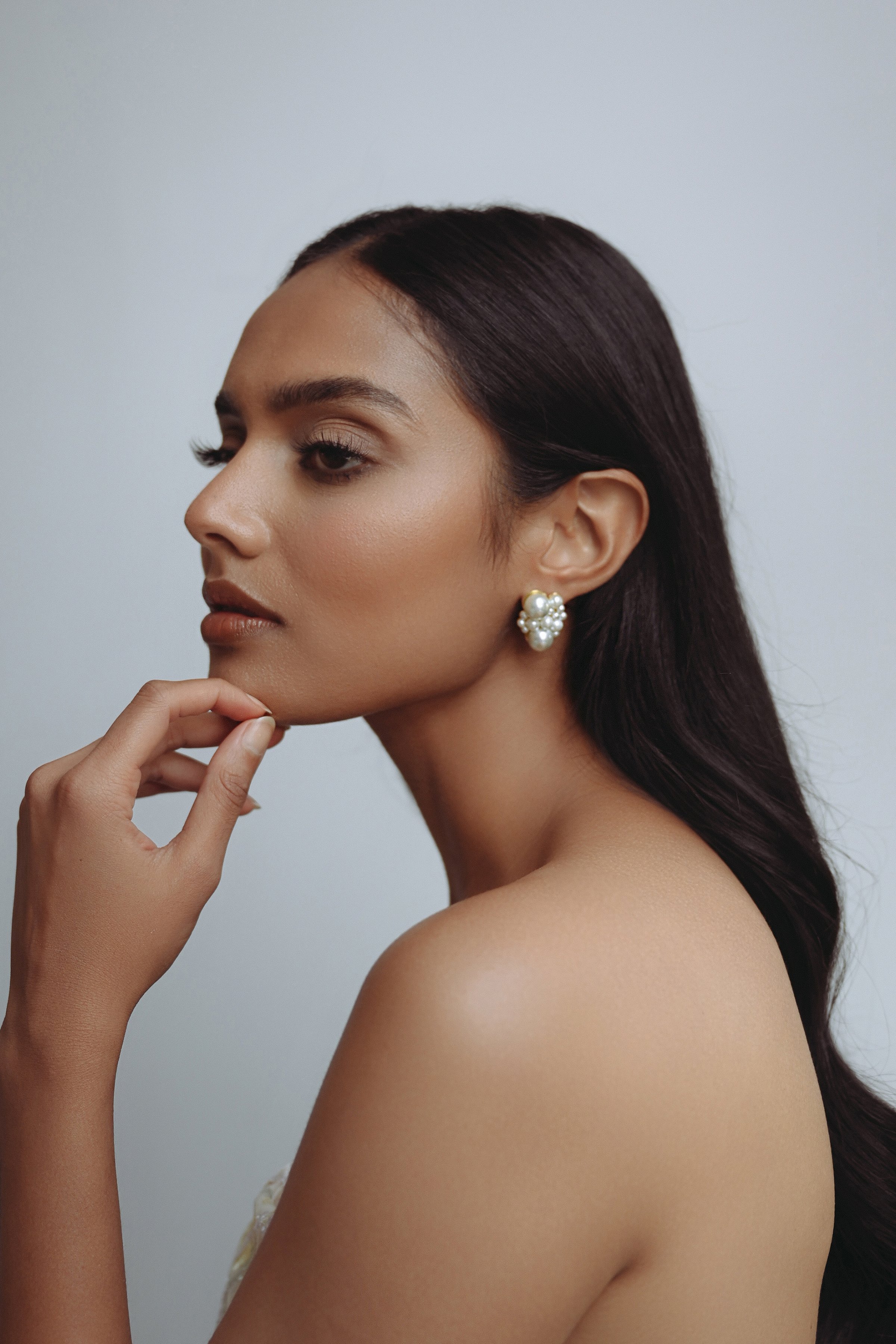 Natalya Pearl Cluster Earring by Jenny Yoo