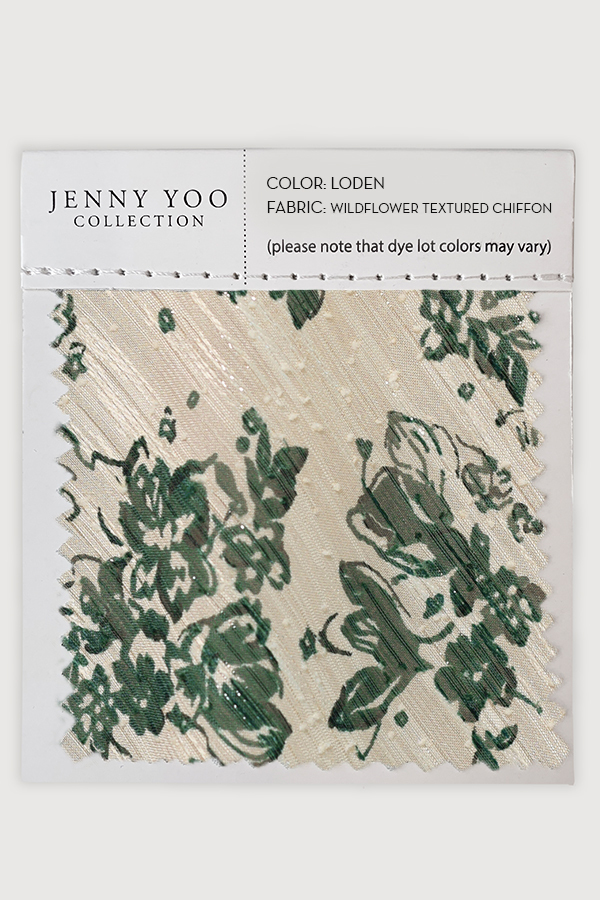Wildflower Textured Chiffon Swatch Card by Jenny Yoo