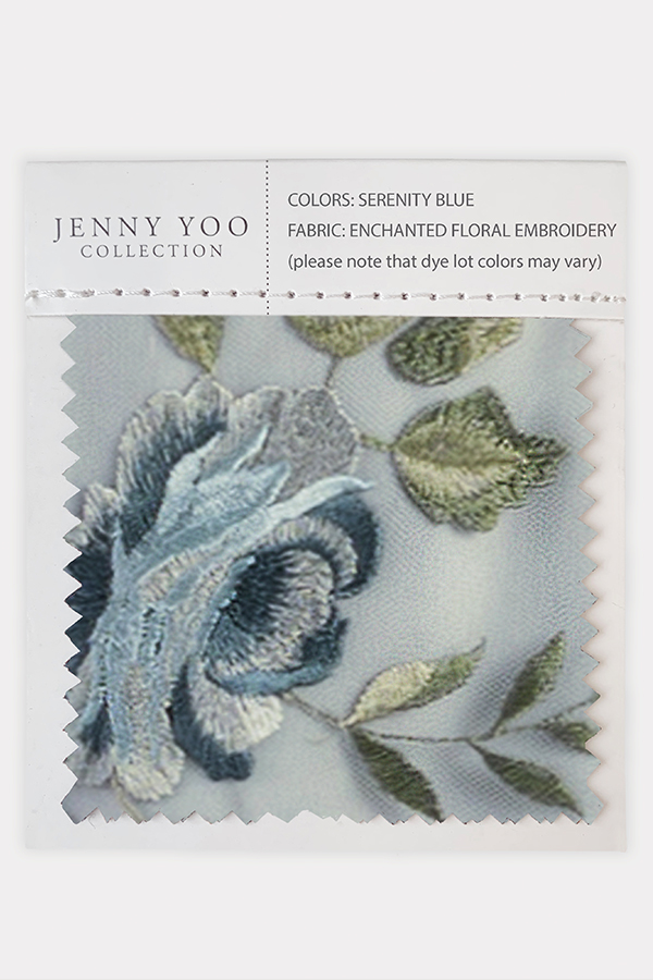 Enchanted Floral Embroidered Tulle Swatch Card by Jenny Yoo