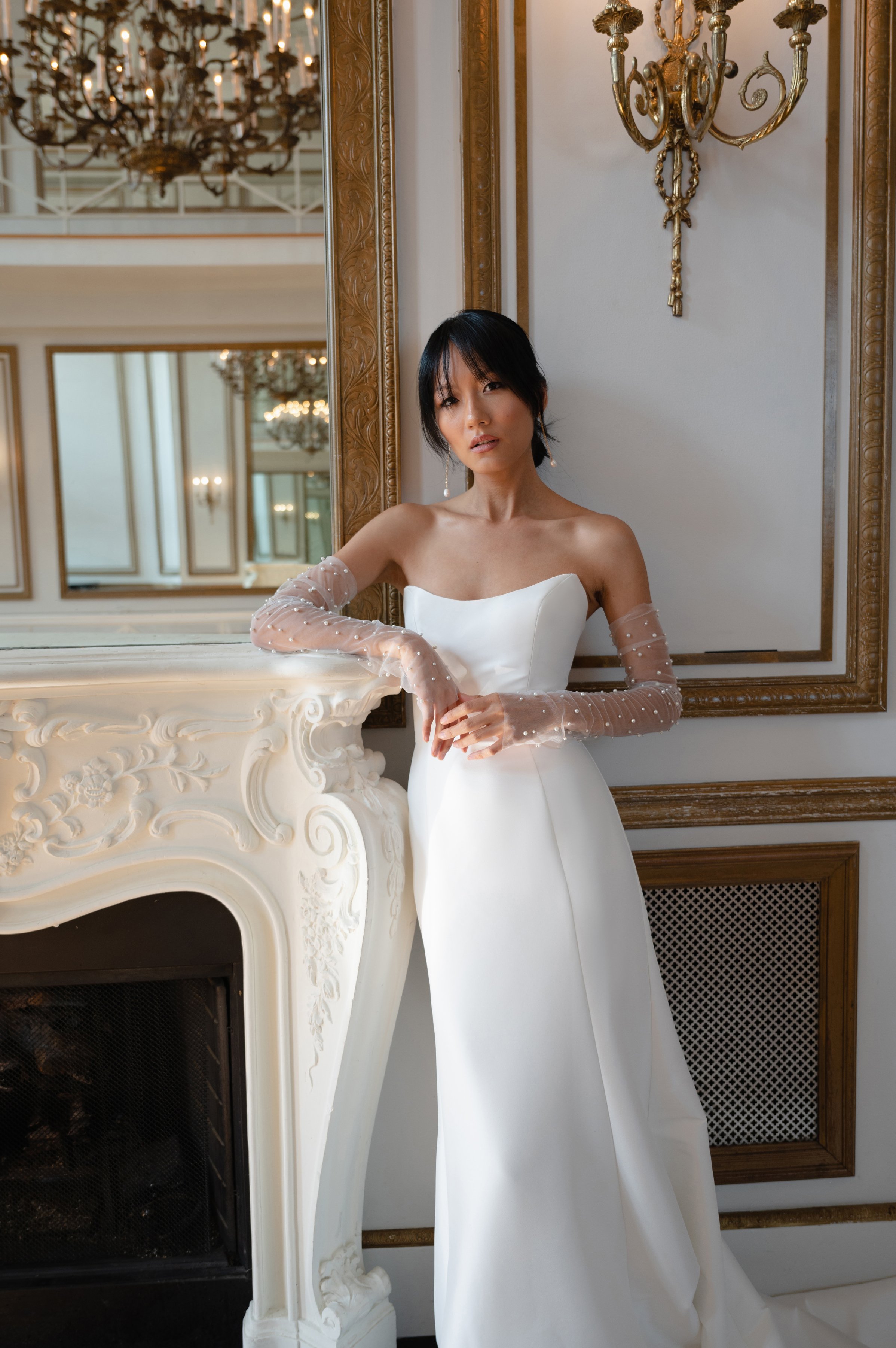 Allison Fingerless Pearl Sleeves by Jenny Yoo